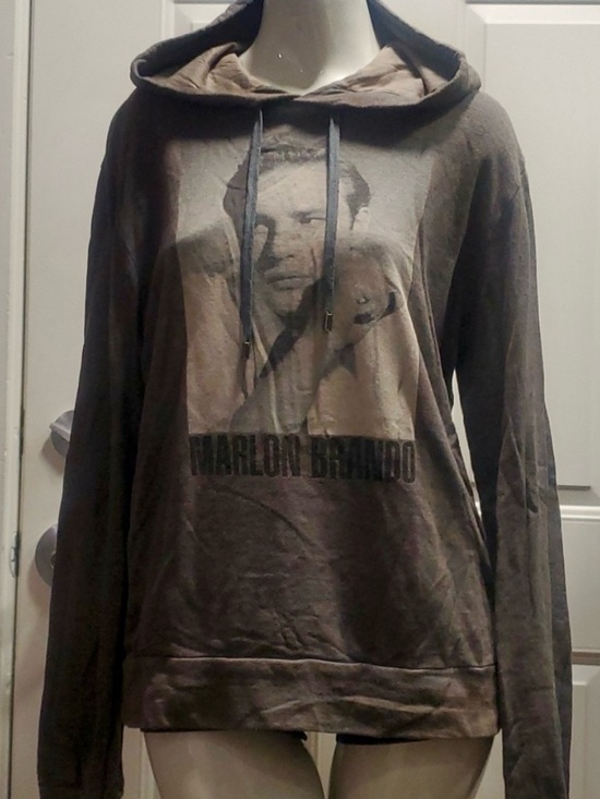 Dolce & Gabbana Tops - DOLCE & GABBANA Marlon Brando Graphic Pullover Hoodie Gray